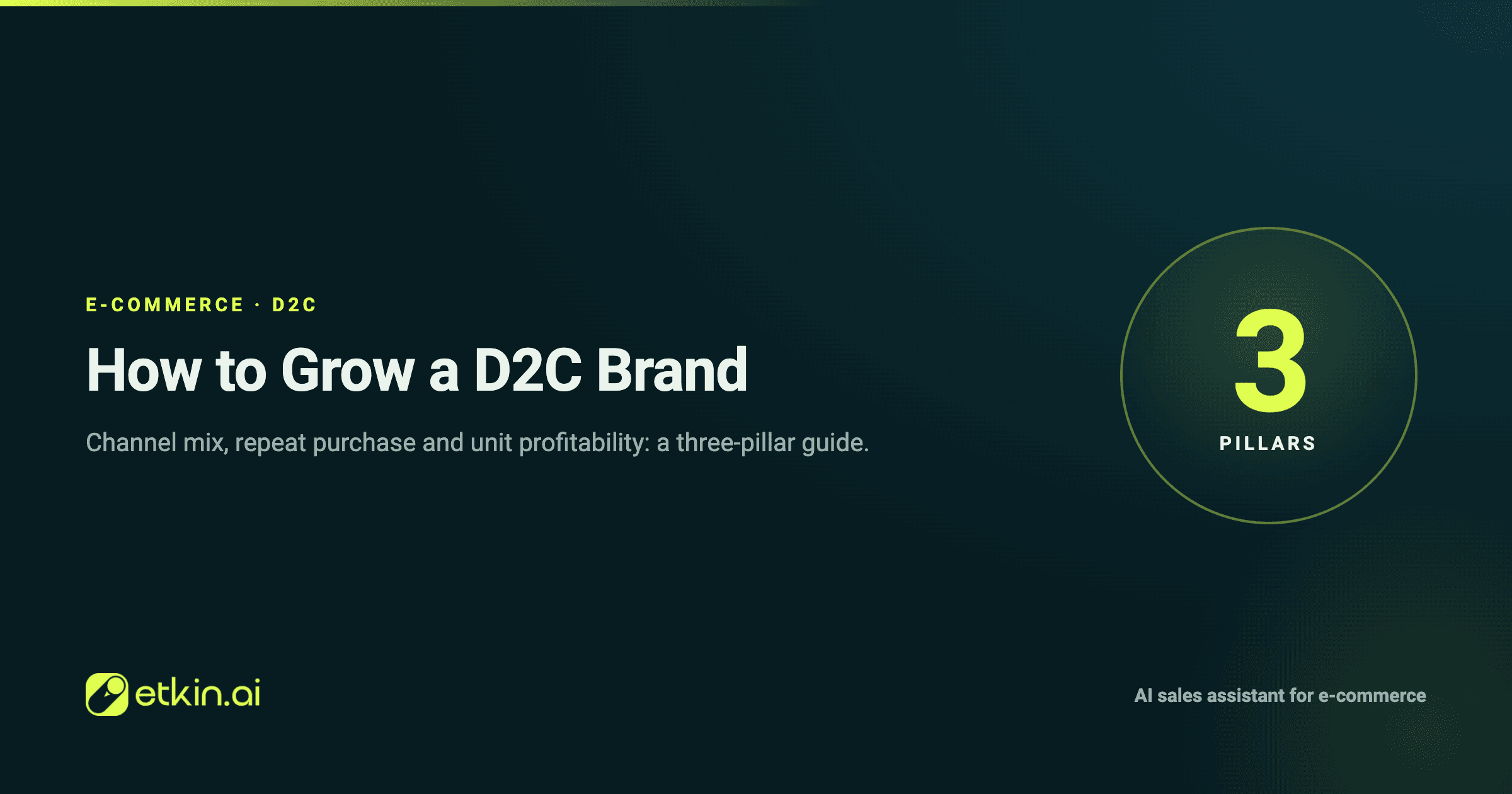 The three pillars of D2C growth: channel mix, repeat purchase, unit profitability