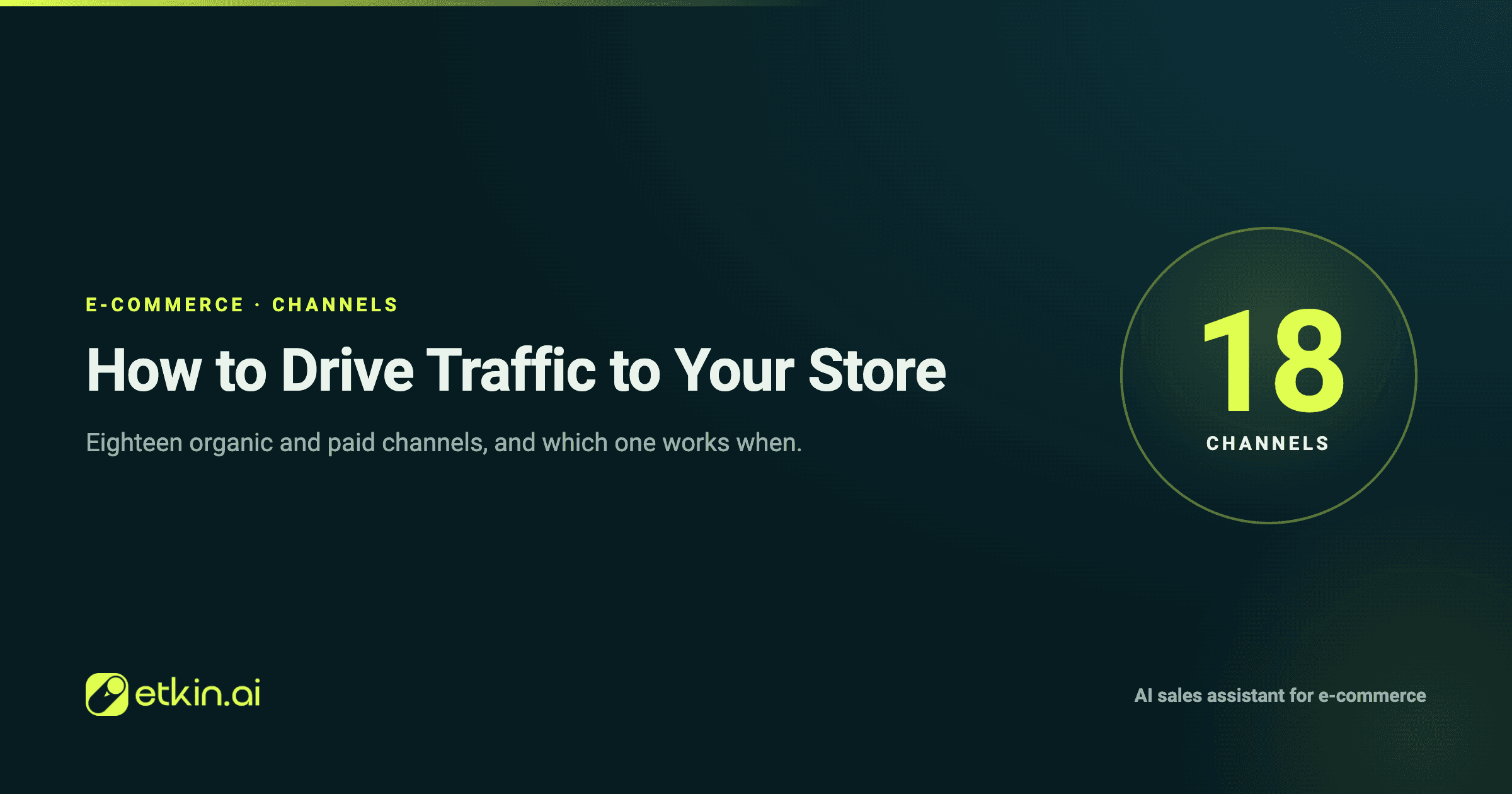 Organic and paid channels that bring customers to an e-commerce site